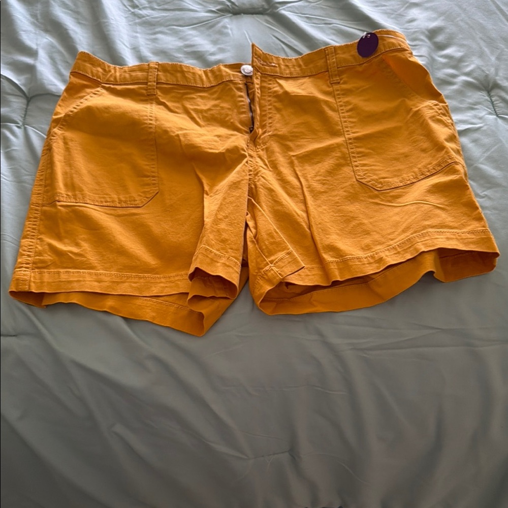 Women’s Casual Easy Fit Shorts in Mustard/Gold